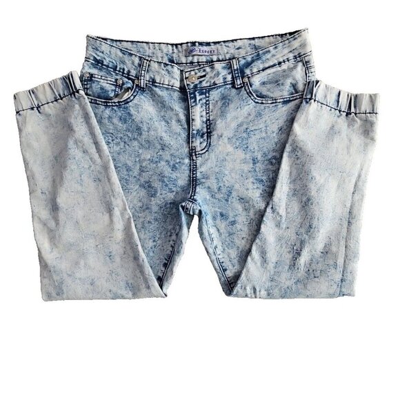 Exocet Jeans Women's Size 13 (34x26) Acid Washed Stretch Elastic Leg Opening - Picture 3 of 16